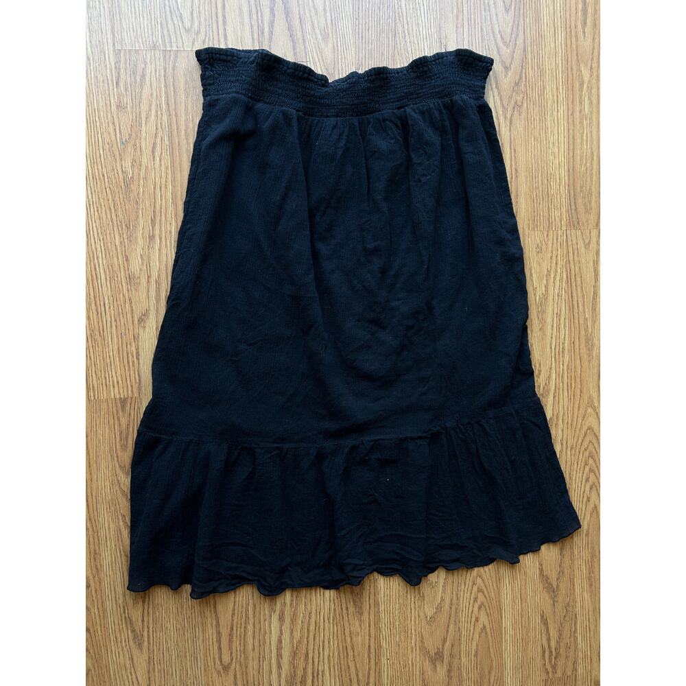 Black Cotton Prairie Skirt - Size Extra Large - Picture 4 of 4